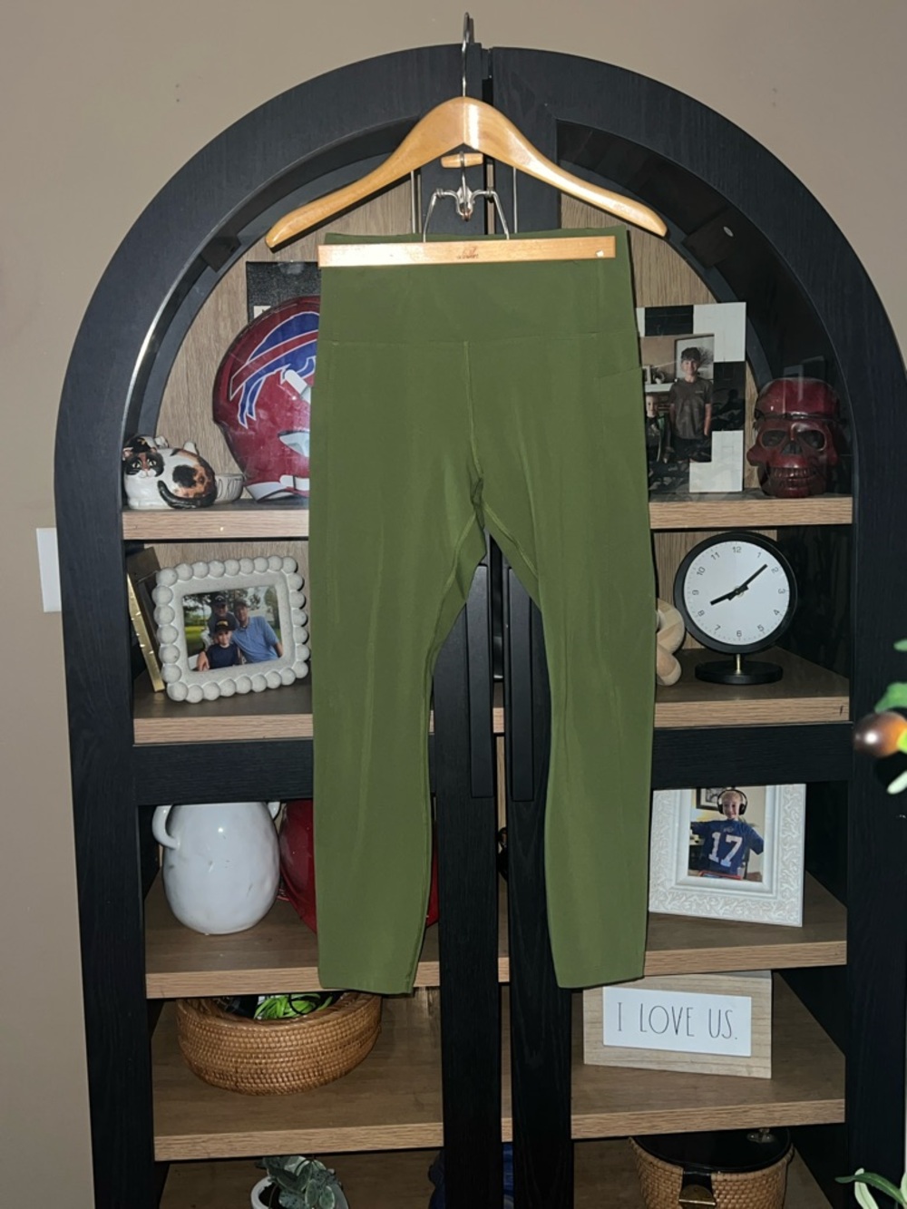 Lorna Jane Olive Green High-Rise Leggings